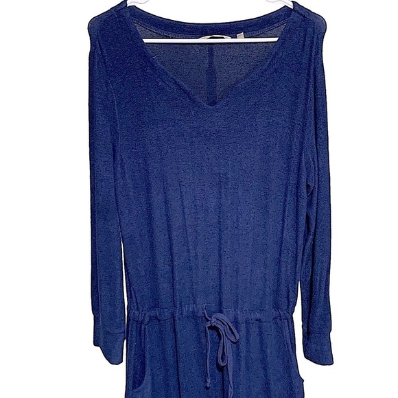 𝅺SOFT Surroundings Blue Easy Living Dress Leisurewear Size Small - Picture 5 of 10